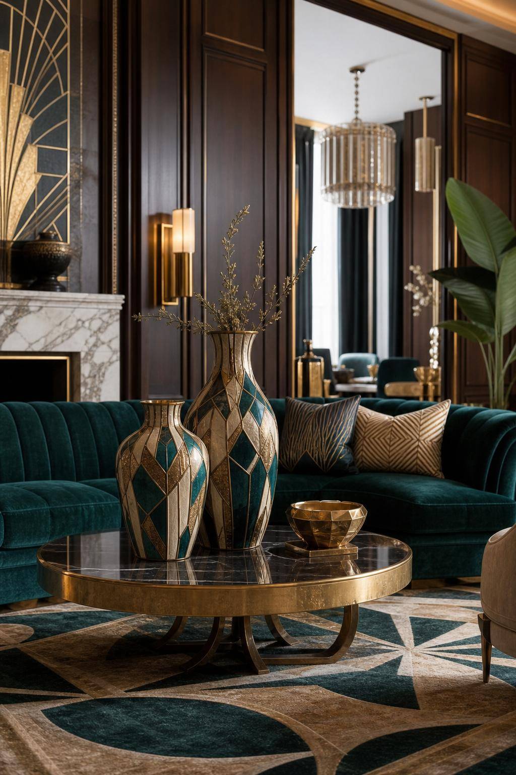 Einrichtung im Art-Deco-Stil - Präsentiere Statement-Vasen im Vintage-Look