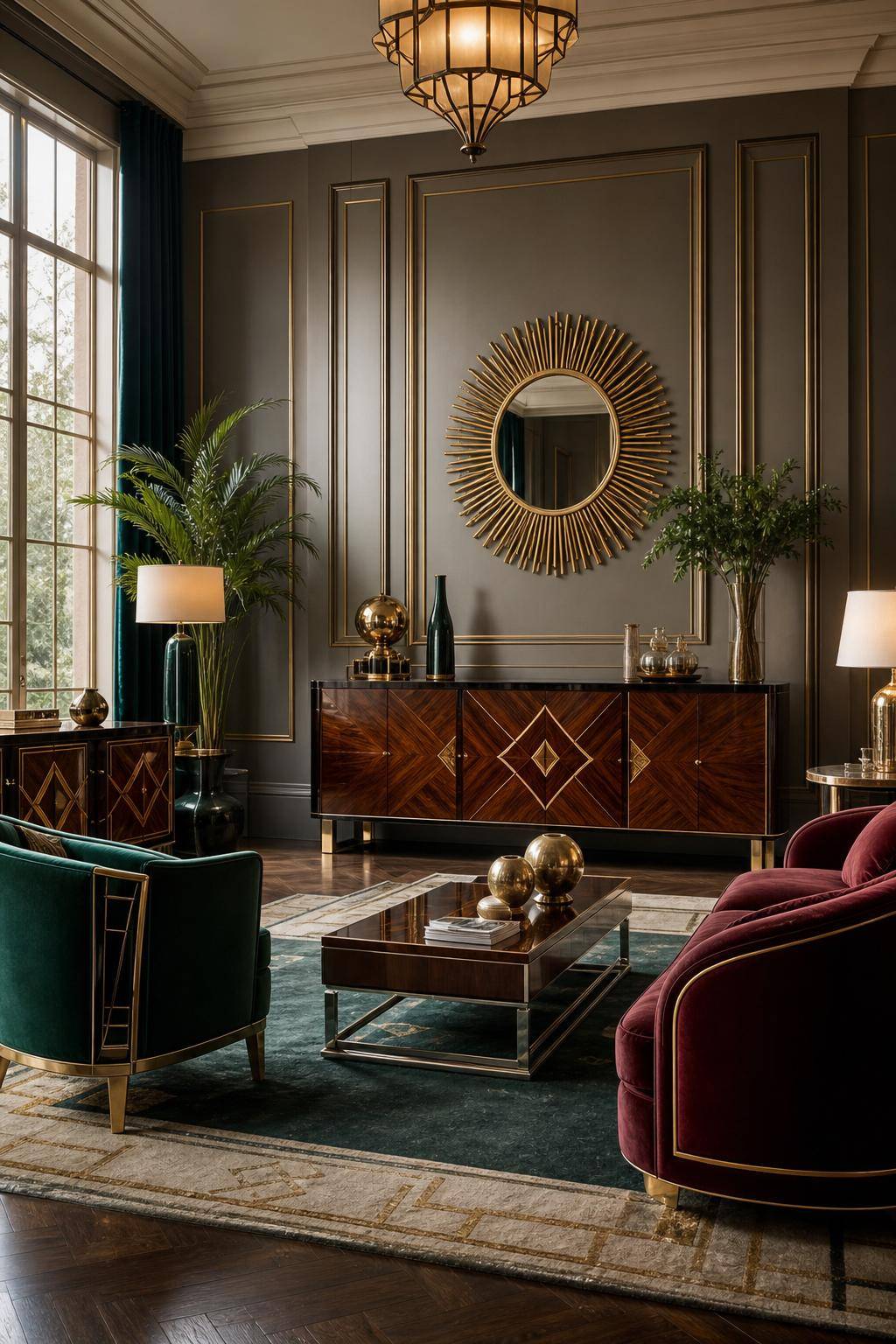 Einrichtung im Art-Deco-Stil - Richte dich mit Möbeln aus dunklem Holz ein