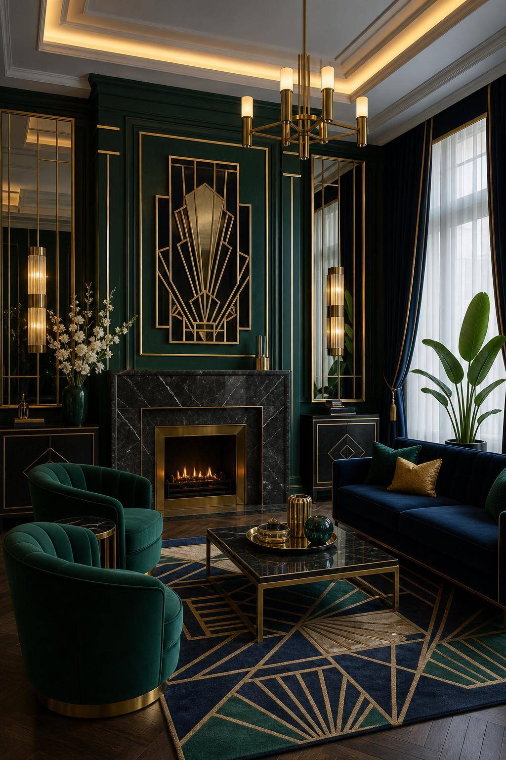 Einrichtung im Art-Deco-Stil - Setze auf starke, luxuriöse Farbkombinationen