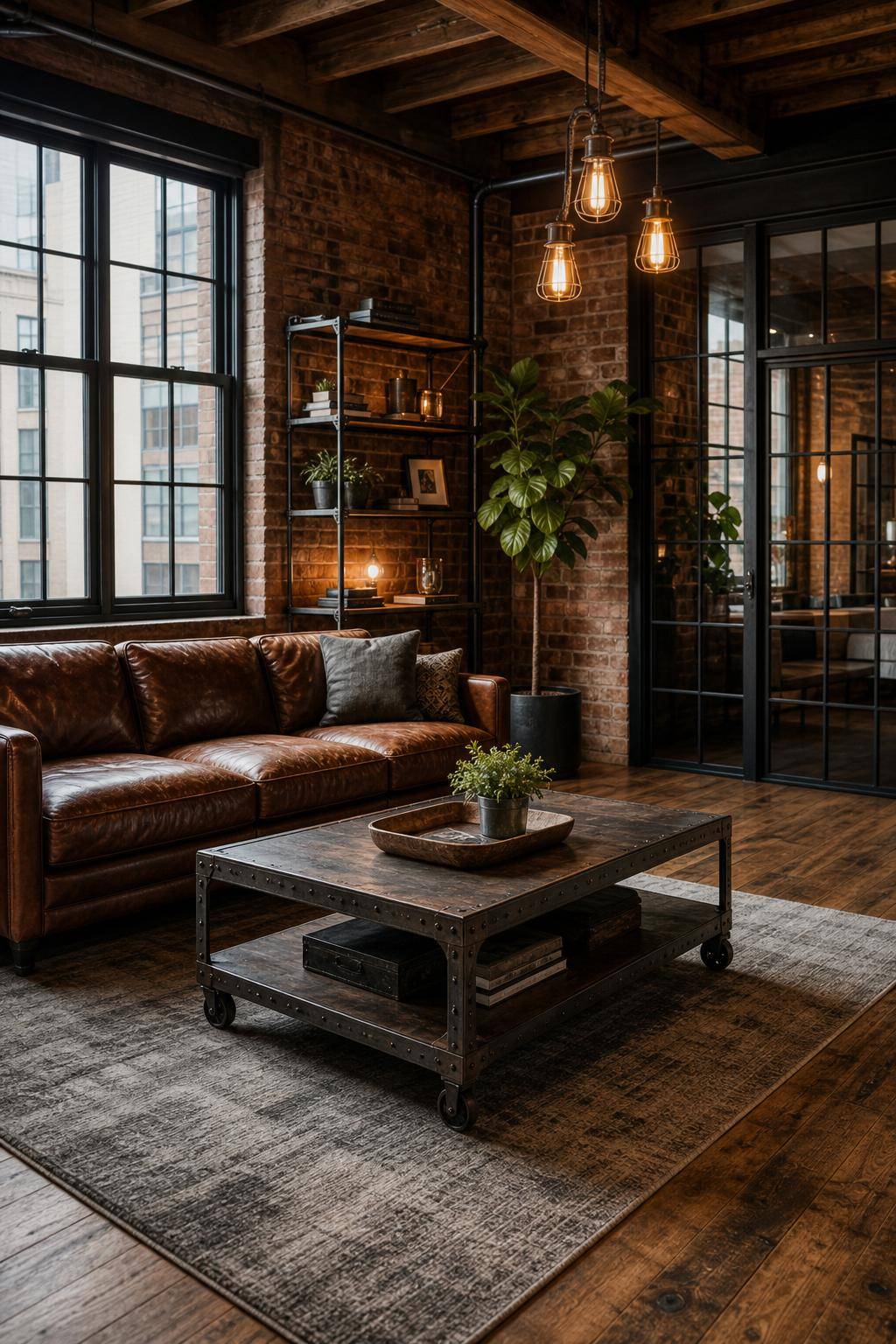 Einrichtungsstil: Industrial Style- Experimentiere mit Vintage-Metallmöbeln im Wohnzimmer