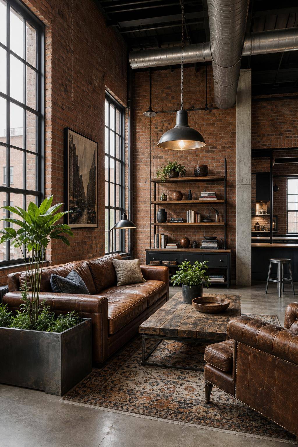 Einrichtungsstil: Industrial Style- Mische neue und gebrauchte Loft-Stücke geschickt