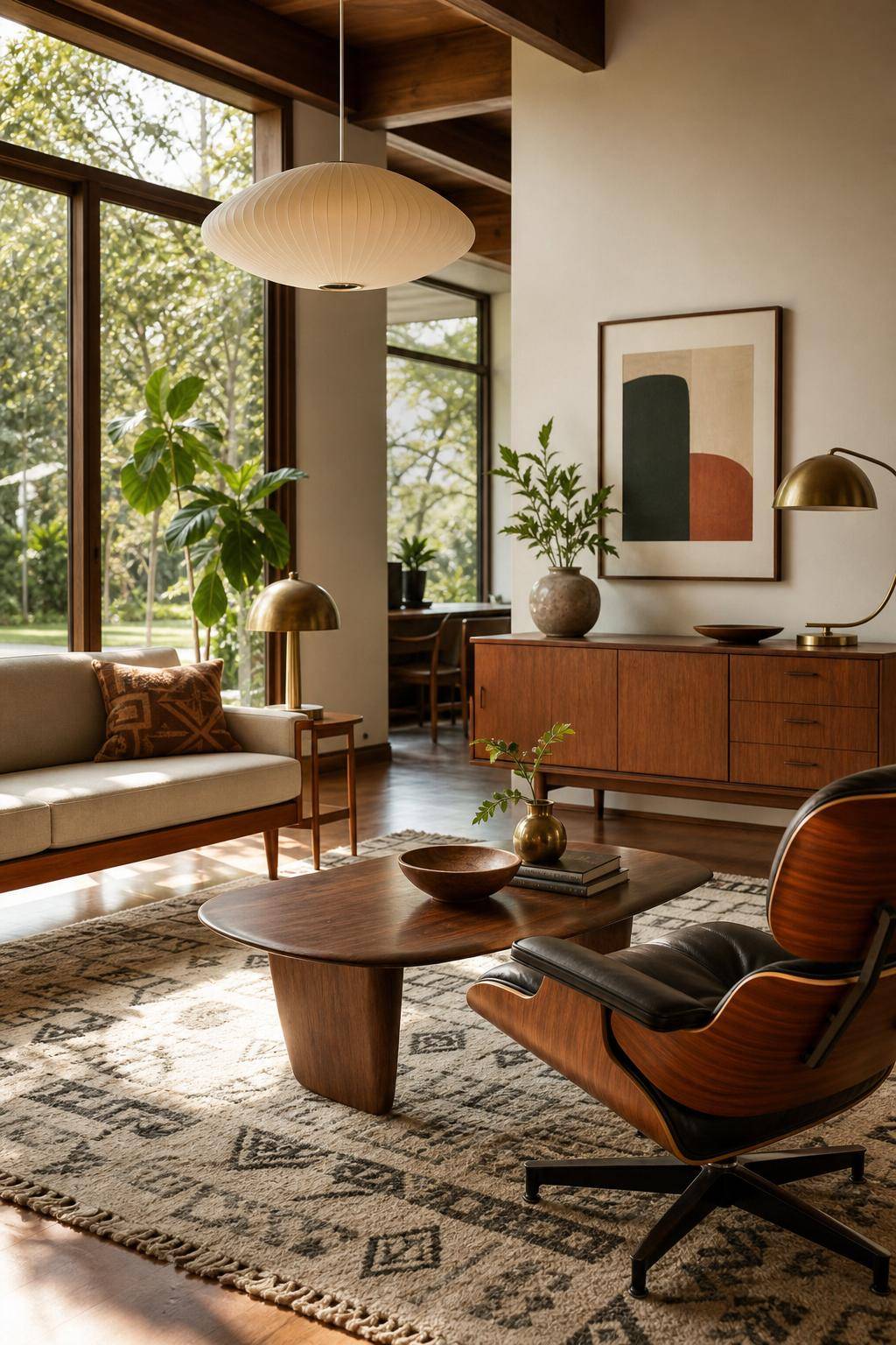 Einrichtungsstil: Mid Century Modern- Integriere warme Holztöne