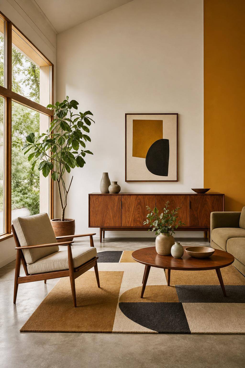 Einrichtungsstil: Mid Century Modern- Wähle schlichte Keramikvasen