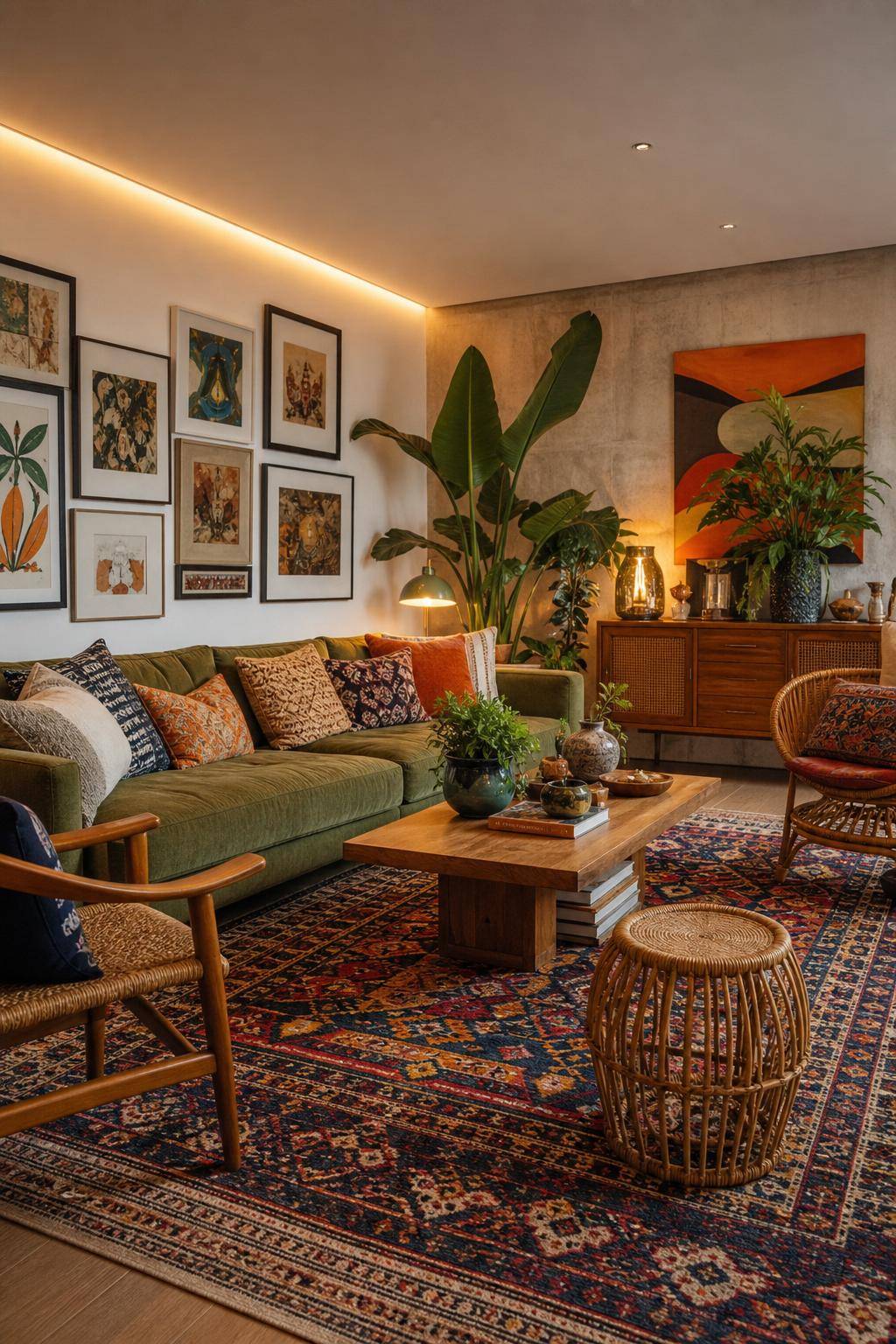 Eklektischer Einrichtungsstil- Nutze Teppiche als Eyecatcher am Boden