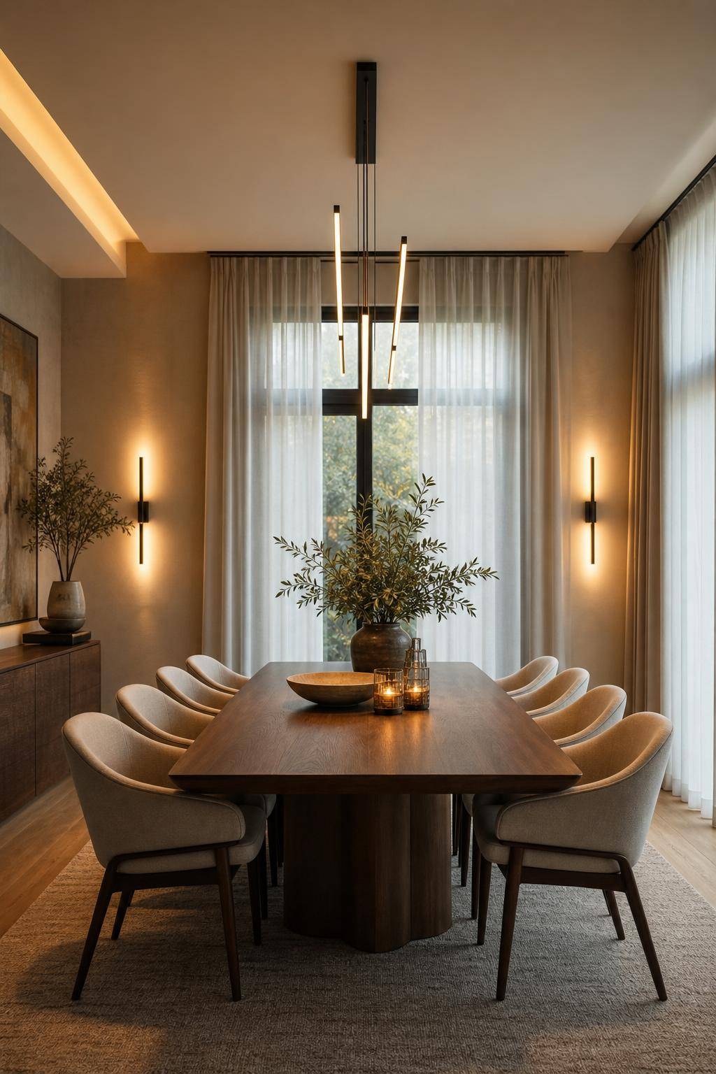 Esszimmer einrichten- Ergänze dimmbare Beleuchtung für flexibles Licht