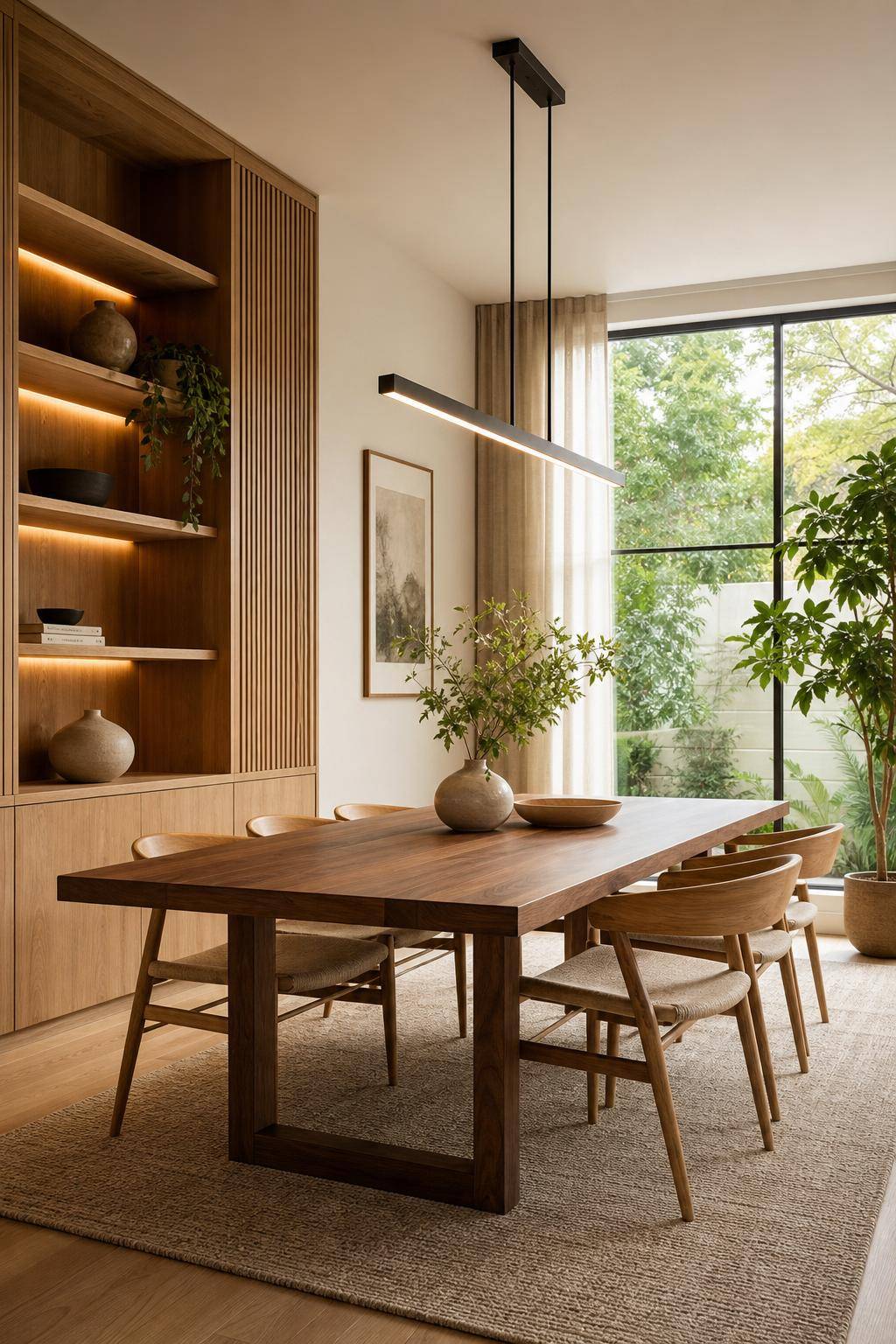 Esszimmer einrichten- Kombiniere verschiedene Holzarten harmonisch