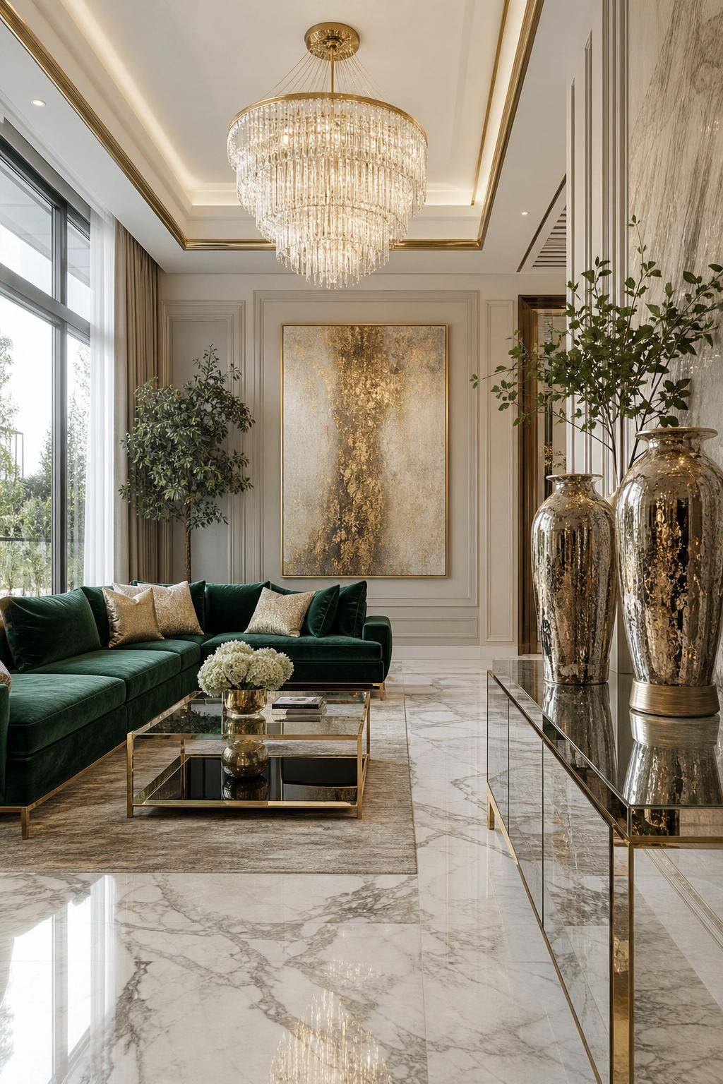 Glamour-Einrichtungsstil- Wähle außergewöhnliche Vasen als Statement-Pieces