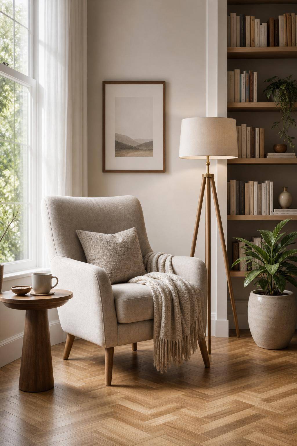 Ideen: Leseecke einrichten- Integriere eine elegante Leselampe ins Ambiente