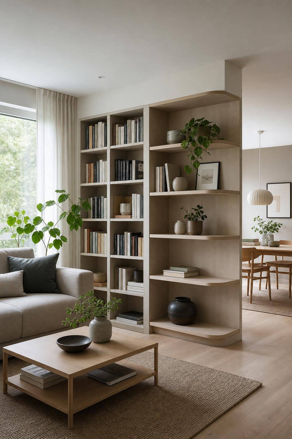 Ideen für IKEA Billy-Regal- Erweitere mit Eckregalen als Raumtrenner