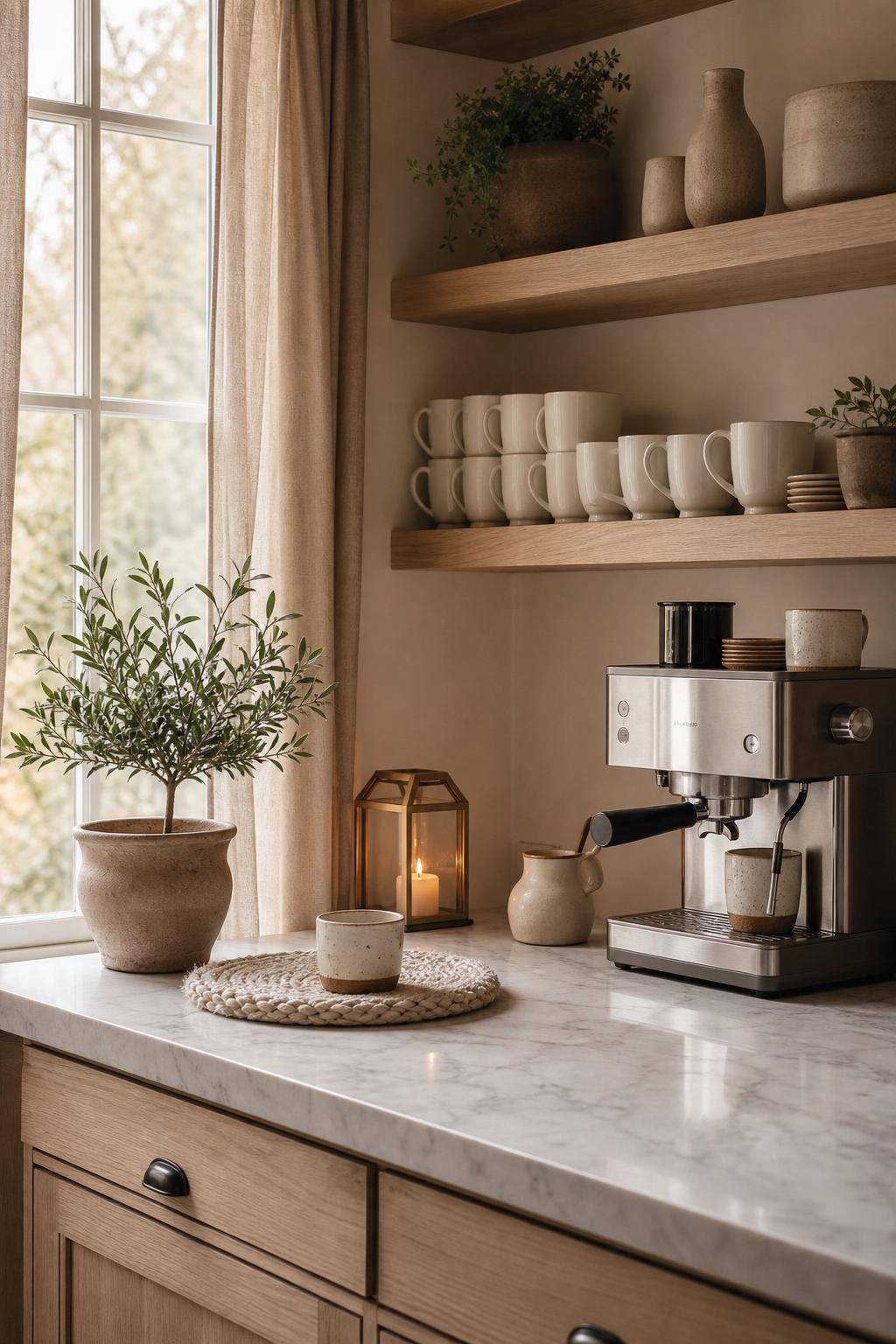 Ideen für Küche im skandinavischen Stil- Gestalte eine Kaffeestation im Hygge-Stil