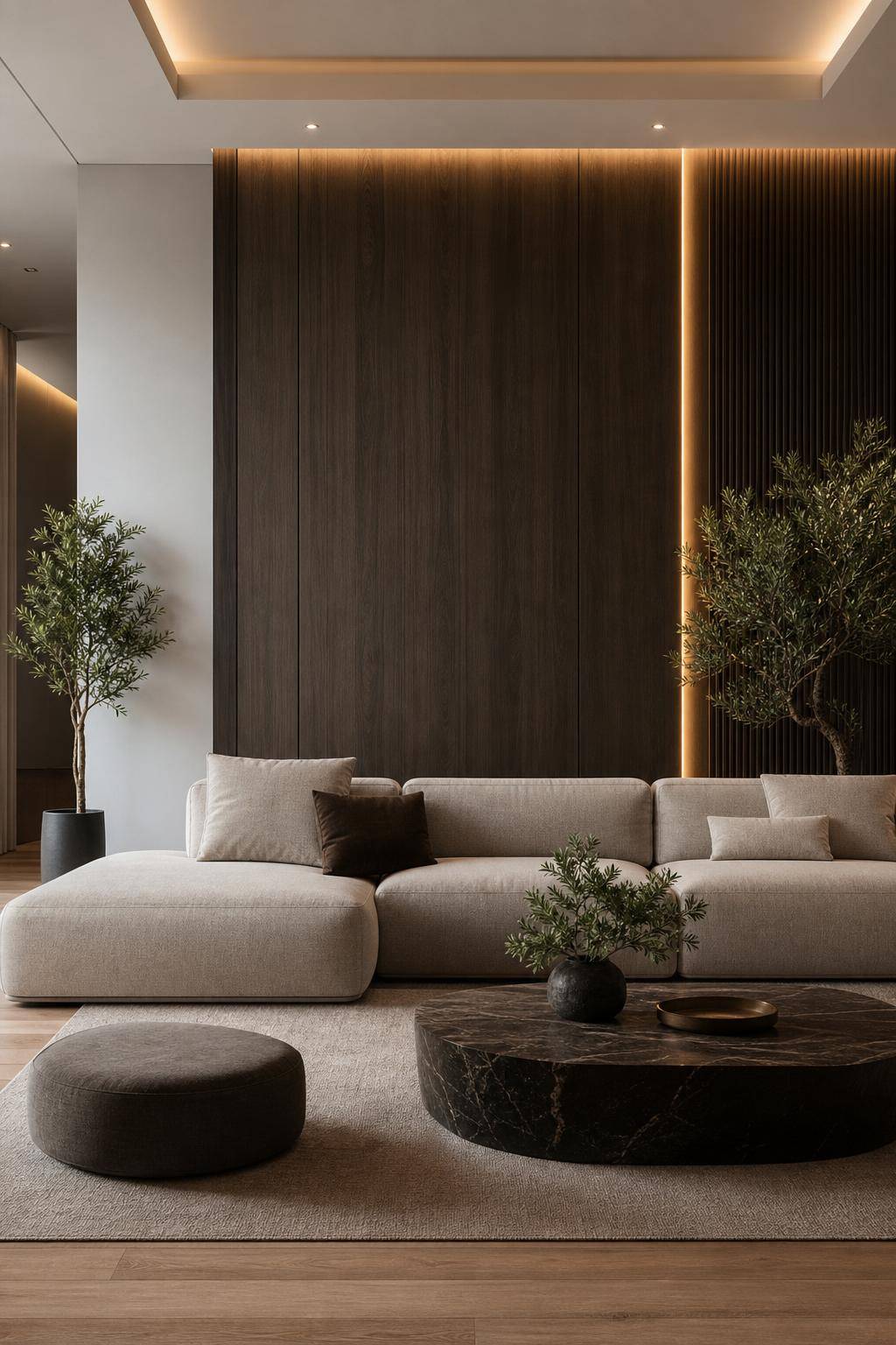 Ideen und Inspiration: Wandpaneele im Wohnzimmer-Setze Akzentwände mit kontrastreichen Paneelen