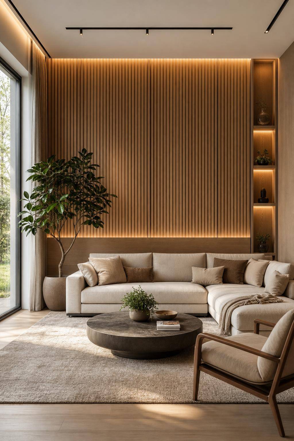 Ideen und Inspiration: Wandpaneele im Wohnzimmer- Verwende Akustikpaneele für besseren Klang