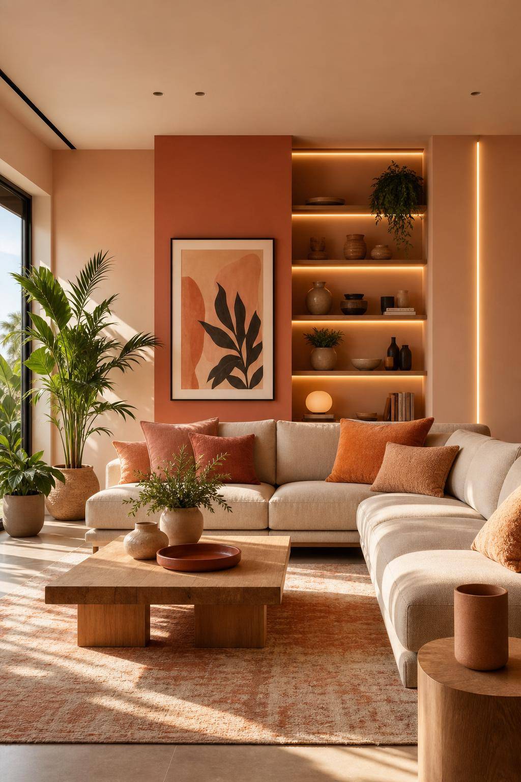 Inspiration für warme Wandfarben- Experimentiere mit Apricot- und Korallennuancen