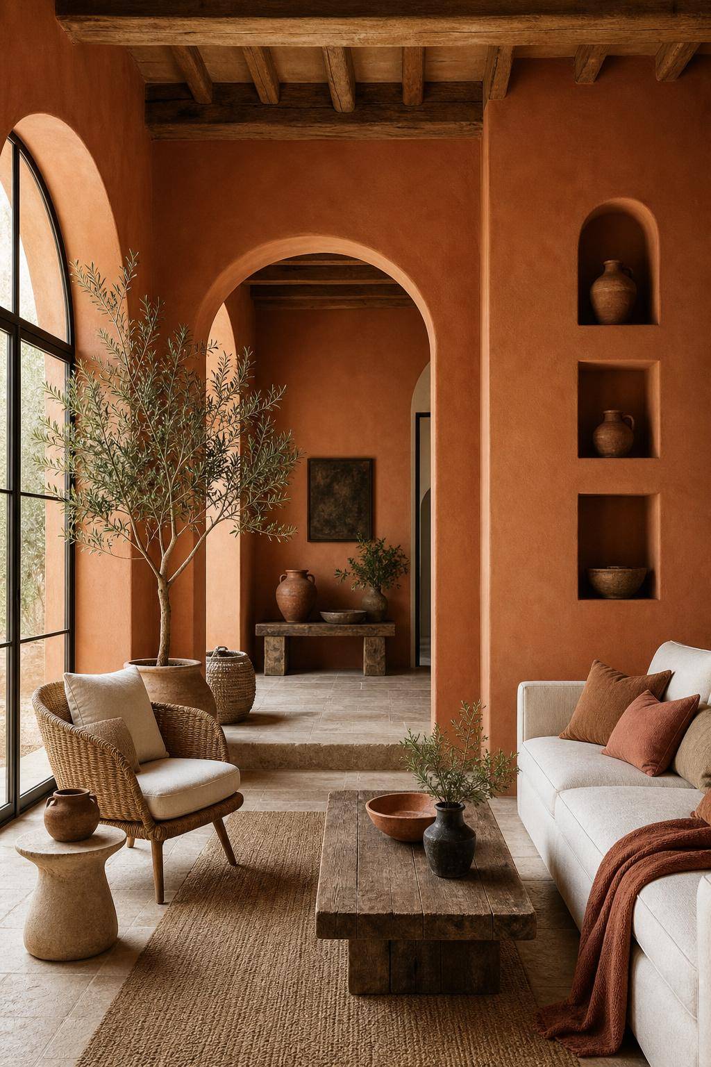 Inspiration für warme Wandfarben- Inspiriere dich an mediterranen Rosttönen