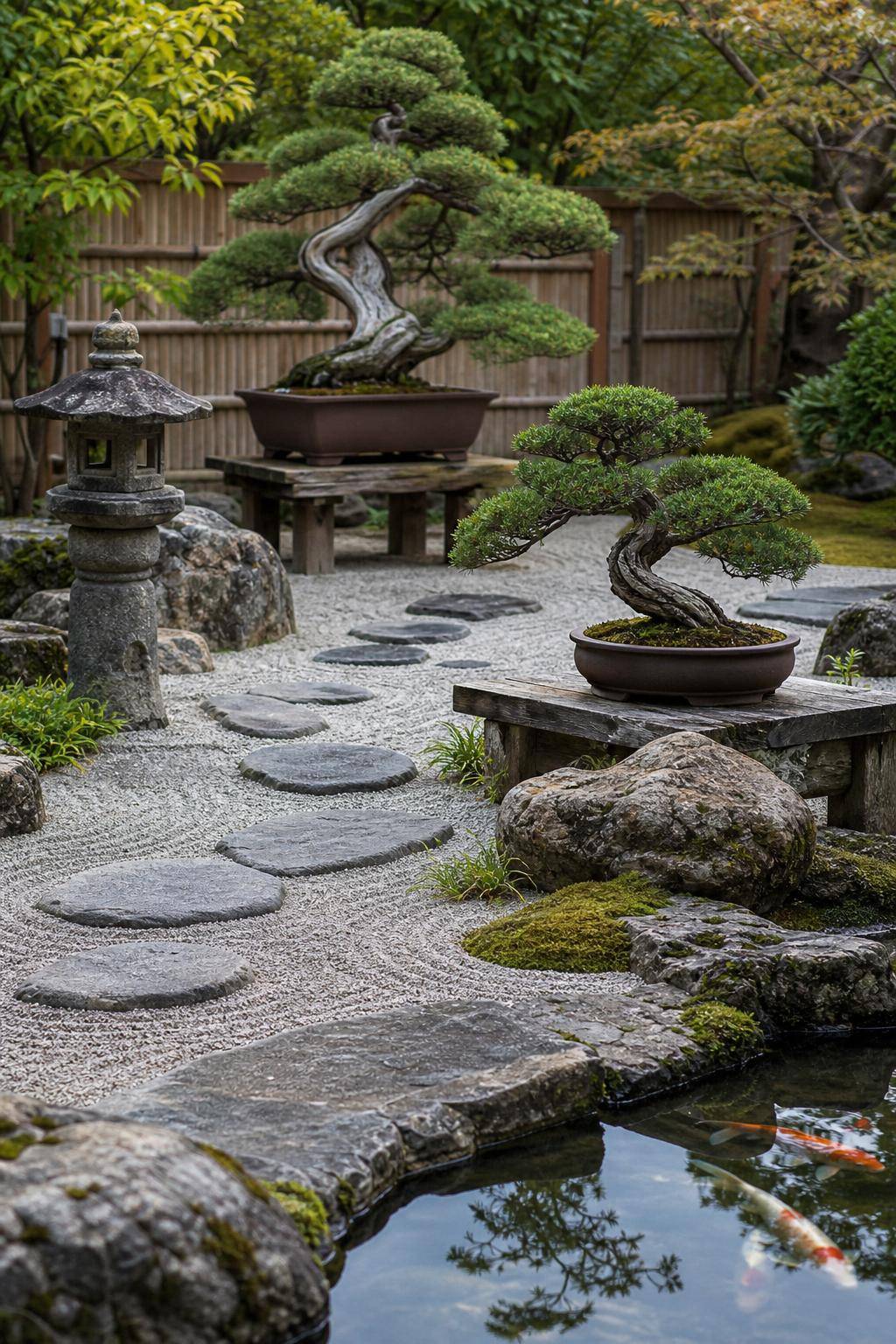 Japanischen Garten anlegen- Ergänze kunstvolle Bonsais als Hingucker