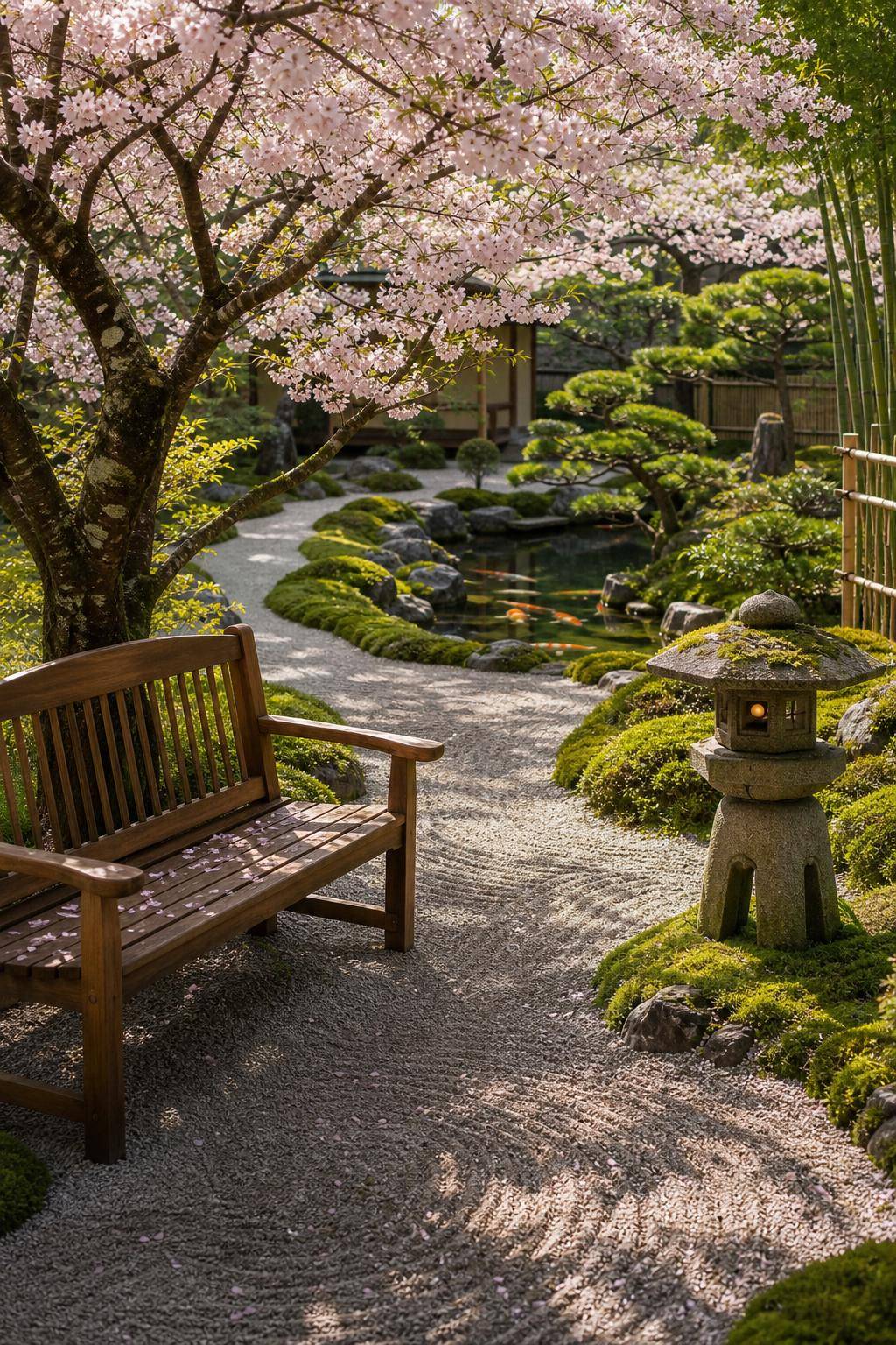 Japanischen Garten anlegen- Richte eine Sitzbank für Ruheoasen ein