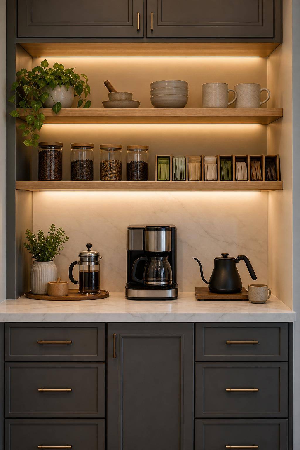 Küche organisieren- Kreiere eine Kaffee- oder Teestation