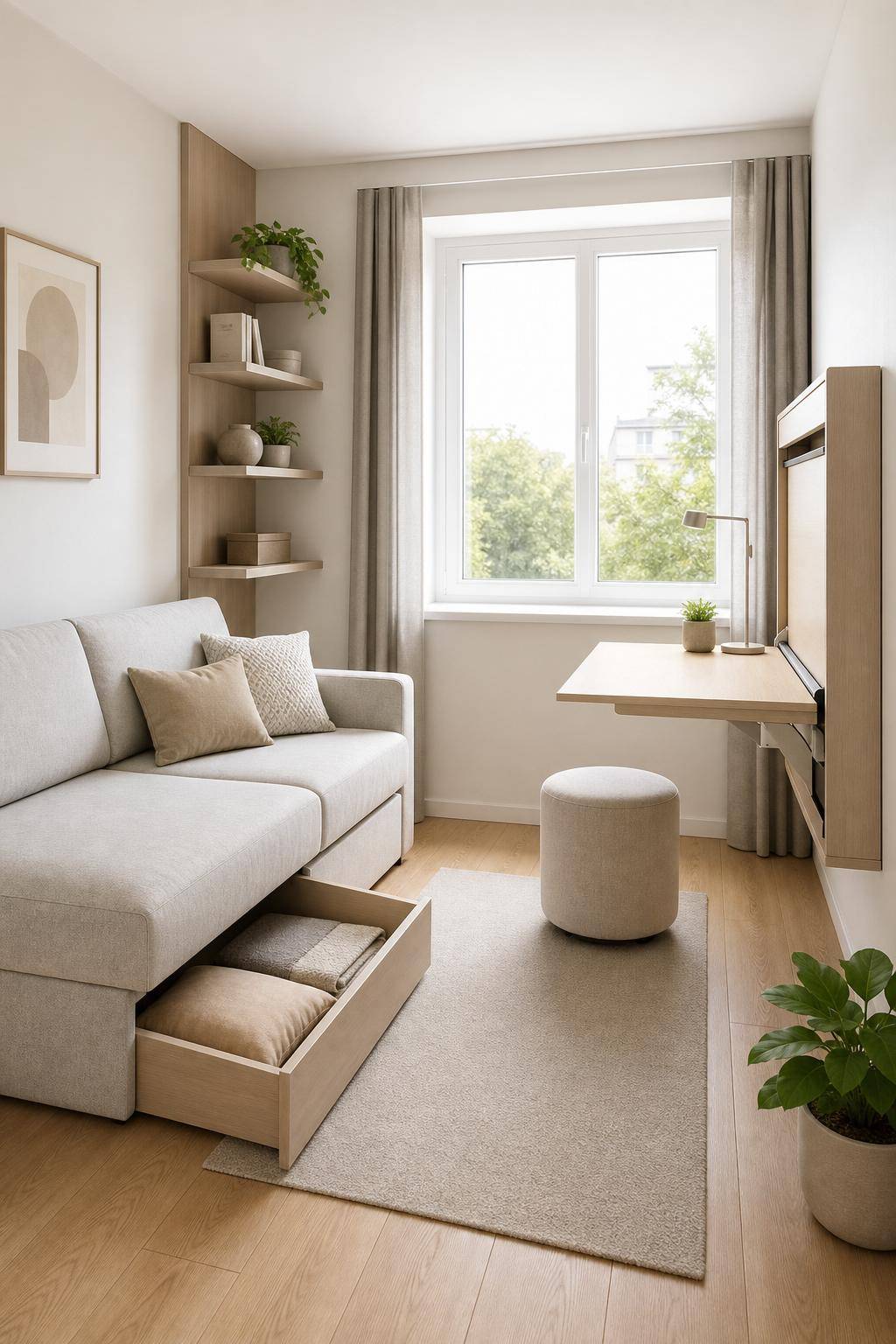 Kleines Zimmer einrichten-Wähle multifunktionale Möbel für Flexibilität
