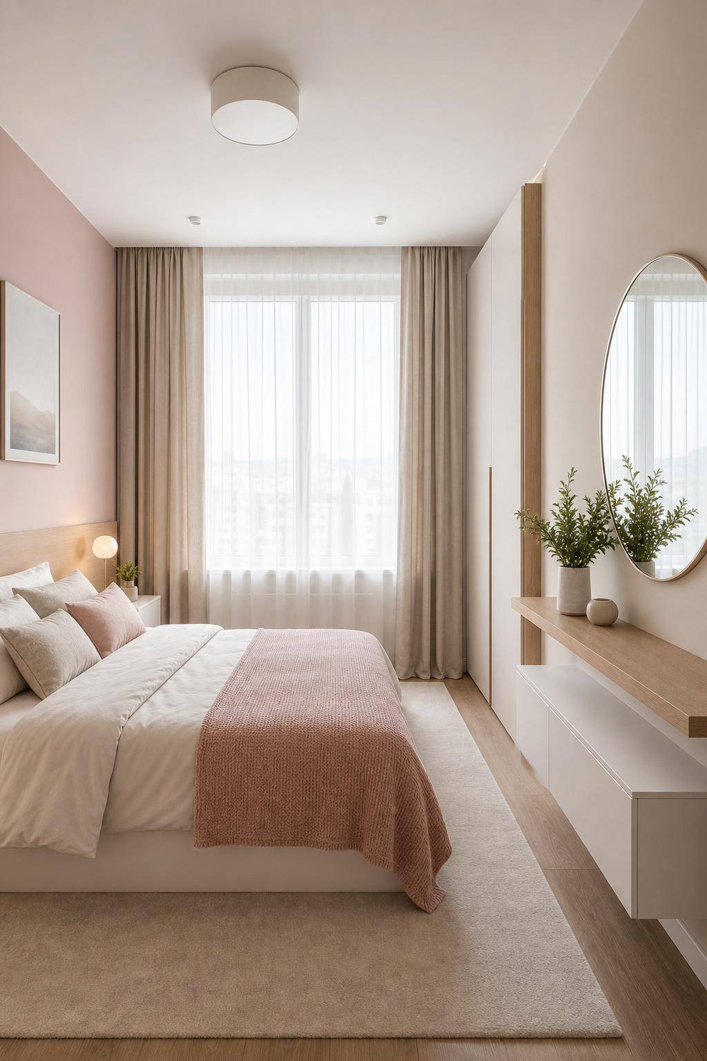 Kleines Zimmer einrichten- Gestalte Wände mit hellen Farben