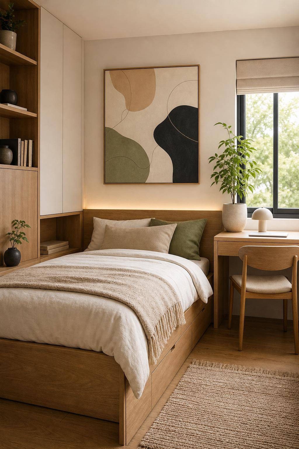 Kleines Zimmer einrichten- Motiviere dich mit inspirierender Wandkunst