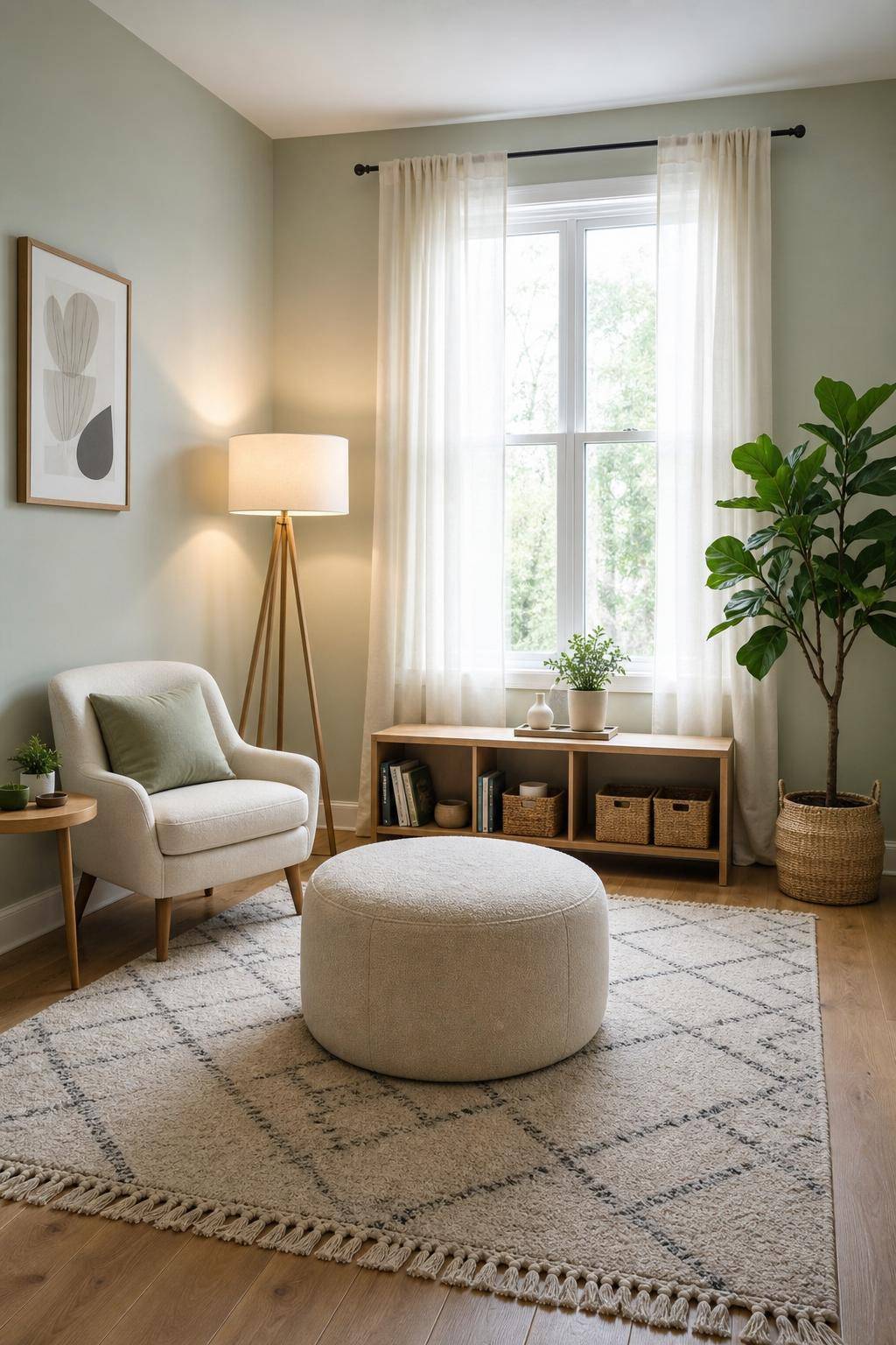 Kleines Zimmer einrichten- Nutze Hocker als flexible Sitzgelegenheit