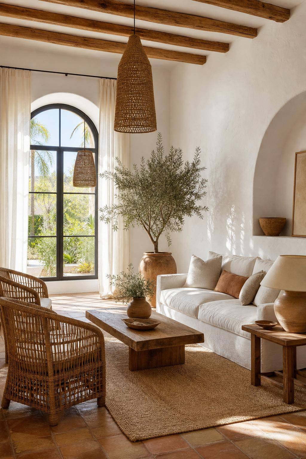 Mediterraner Einrichtungsstil- Wähle Möbel aus natürlichem Holz und Rattan