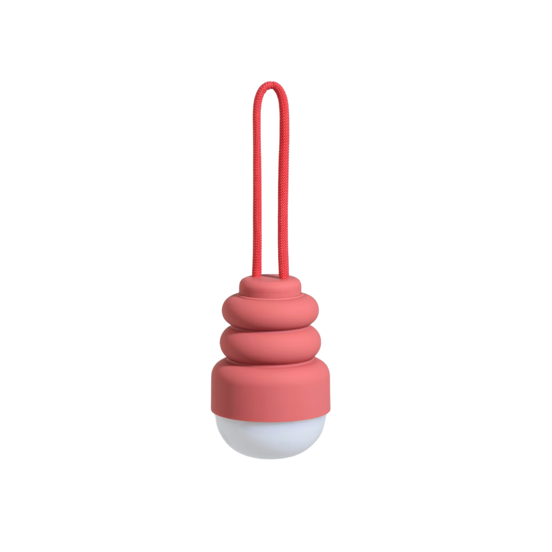Manolo tragbare Aussenlampe in Rosa und Weiss von Maisons du Monde