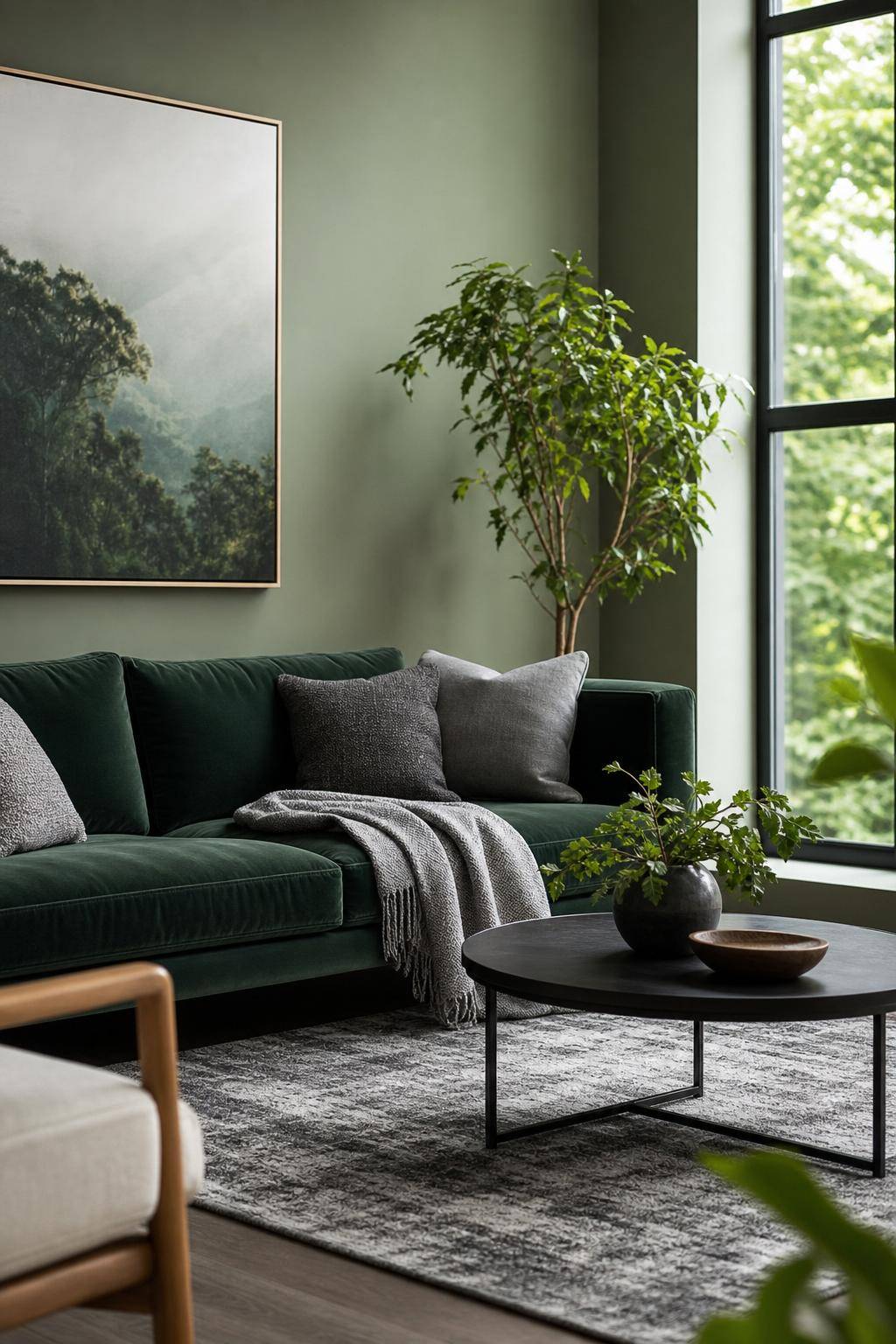 Einrichtung: Welche Farbe passt zu Grün?- Entwickle Harmonie durch graue Accessoires