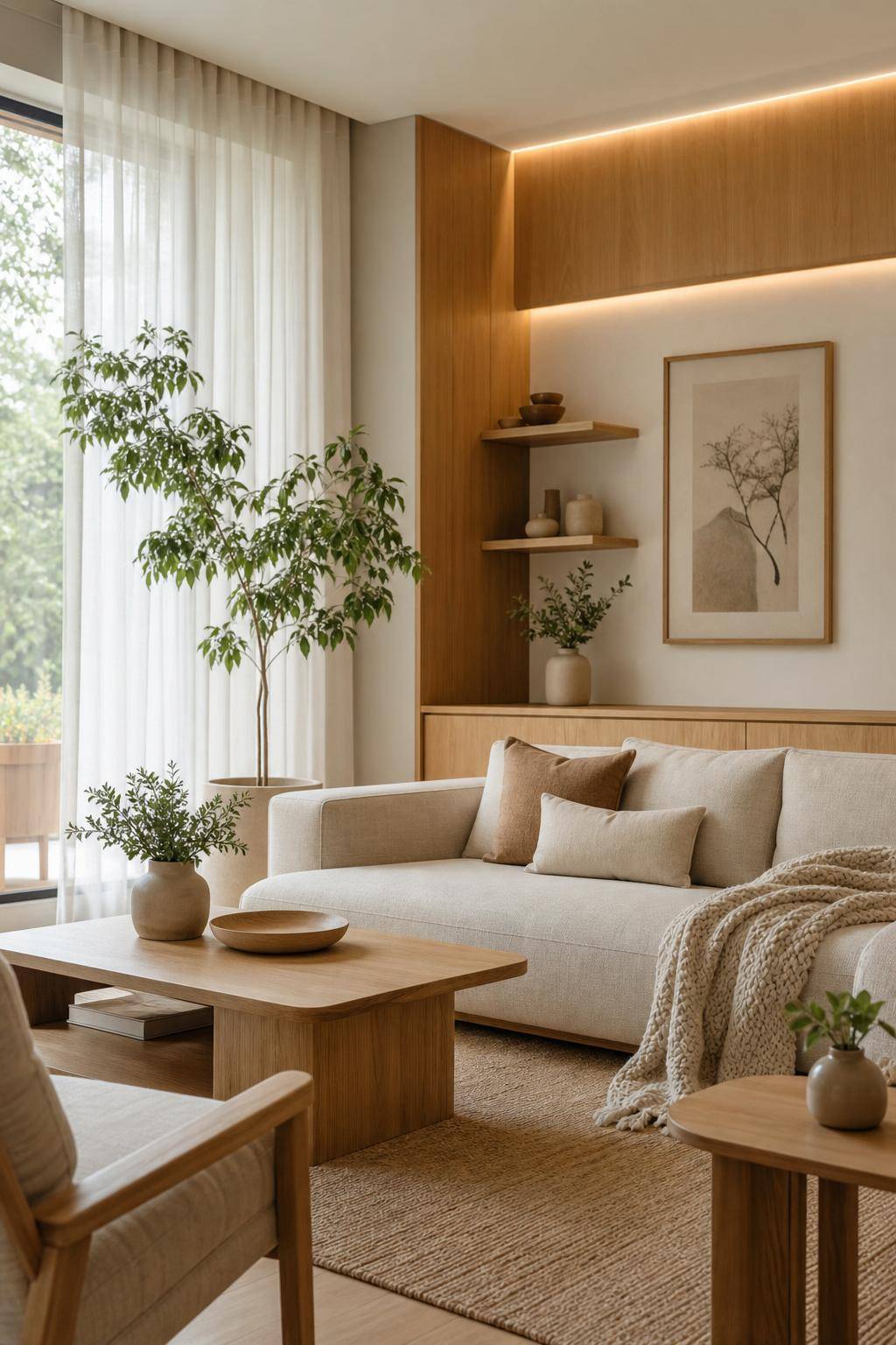 Einrichtungsstil: Lagom-Setze auf natürliche Materialien wie Holz und Leinen