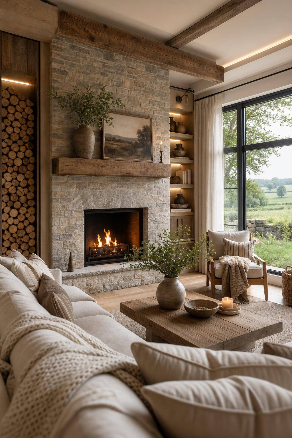 Einrichtungsstil: Modern Country Style- Gestalte einen Kamin als Herzstück