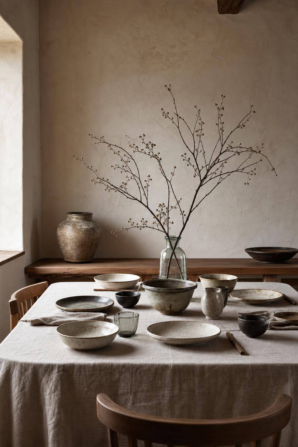 Einrichtungsstil: Wabi-Sabi- Nutze minimalistisches Geschirr mit Patina