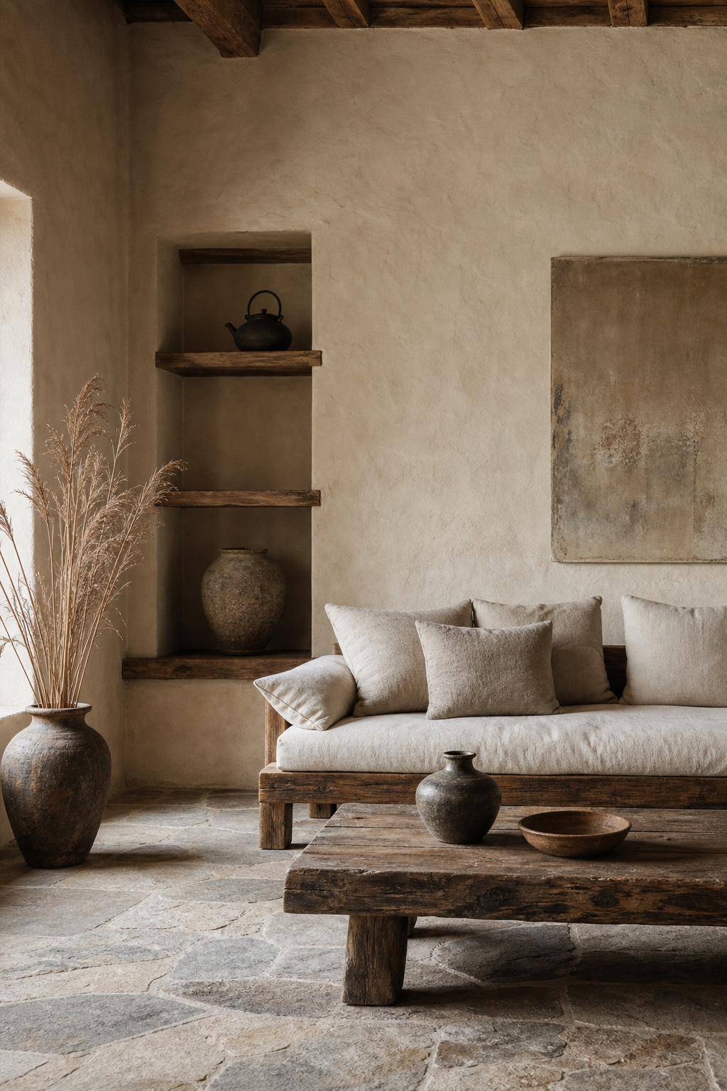 Einrichtungsstil: Wabi-Sabi- Verzichte bewusst auf überflüssige Dekoration