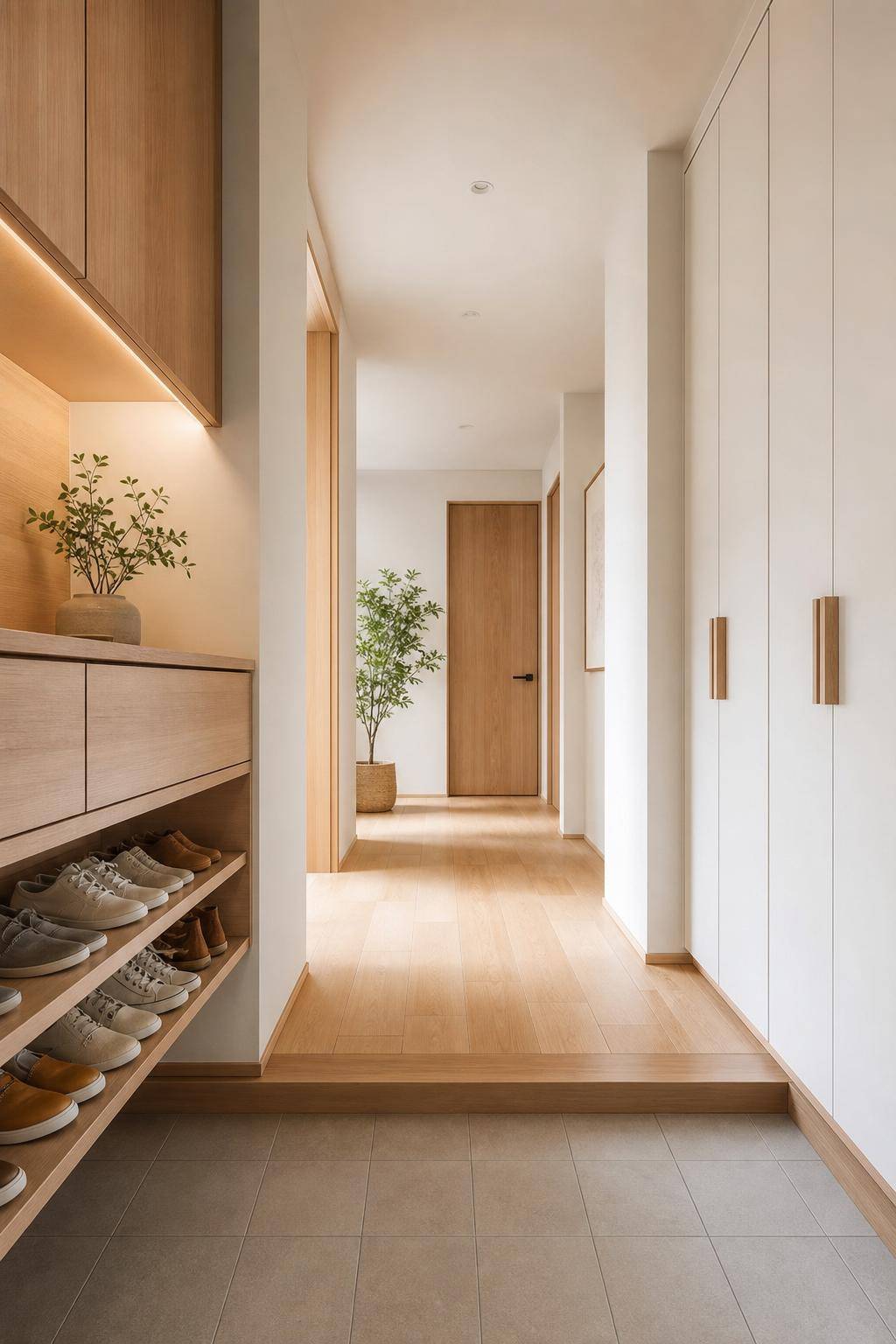 Feng-Shui-im-Flur- Halte Schuhe und Jacken ordentlich verstaut