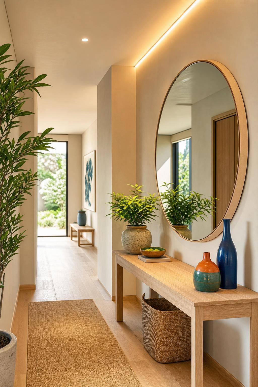 Feng-Shui-im-Flur- Setze Akzente mit lebendigen Accessoires