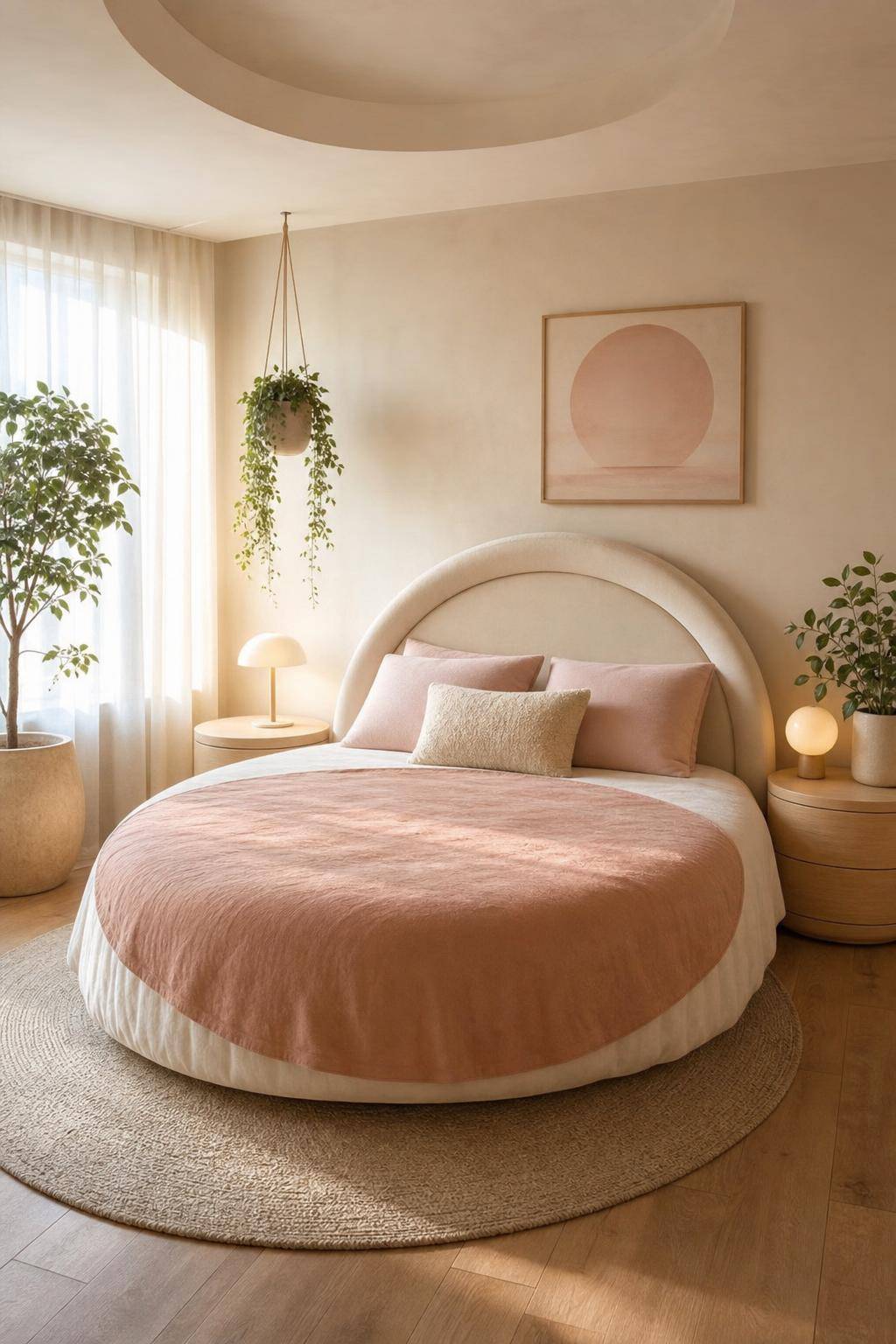 Feng-Shui im Schlafzimmer- Nutze runde Formen für sanfte Energieflüsse