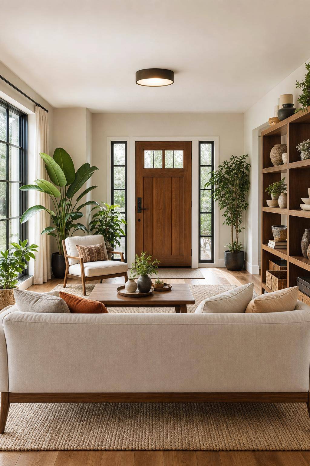 Feng-Shui im Wohnzimmer-Platziere dein Sofa in Blickrichtung zur Tür