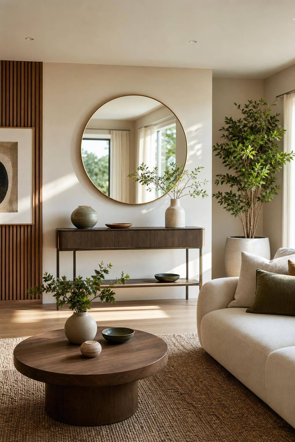 Feng-Shui im Wohnzimmer- Dekoriere mit Spiegeln für mehr Weite