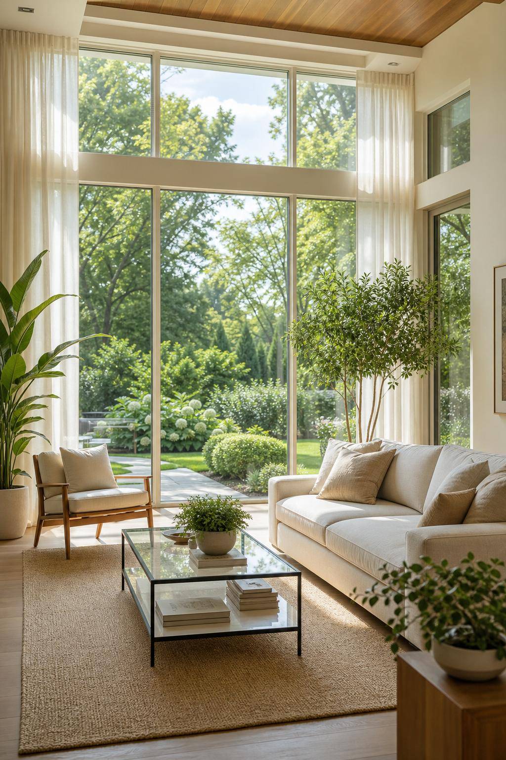Feng-Shui im Wohnzimmer- Halte Fenster klar für freien Ausblick