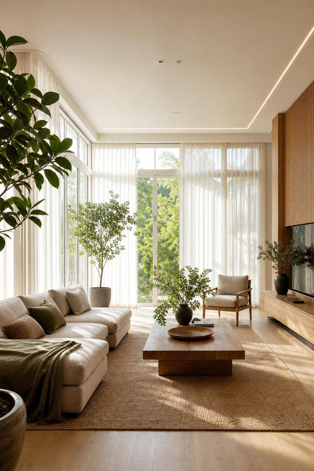 Feng-Shui im Wohnzimmer- Lasse Tageslicht großzügig herein