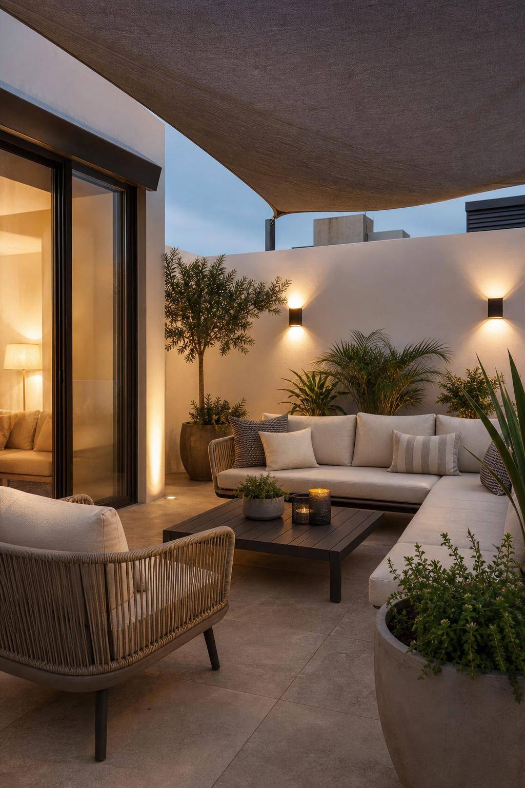 Ferienwohnung einrichten- Style Außenbereiche einladend mit Lounge-Möbeln