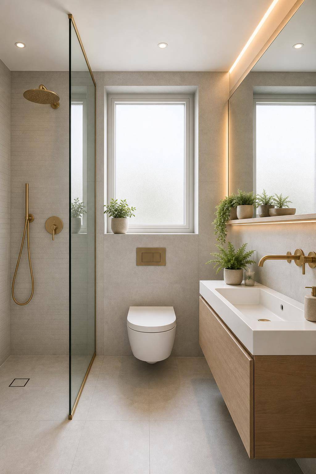 Gäste-WC gestalten- Dekoriere mit kleinen Pflanzen