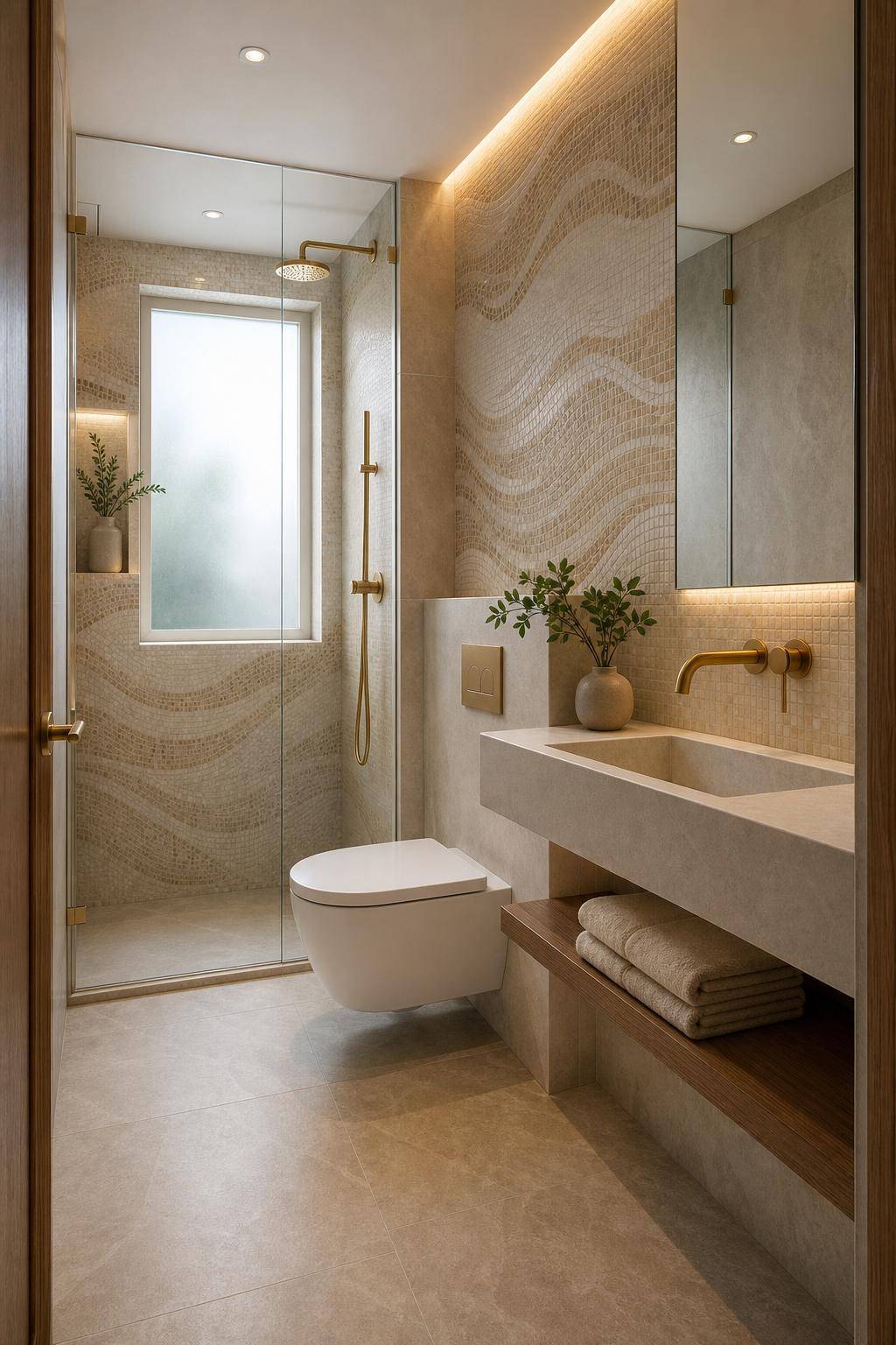 Gäste-WC gestalten- Verziere mit Mosaikfliesen