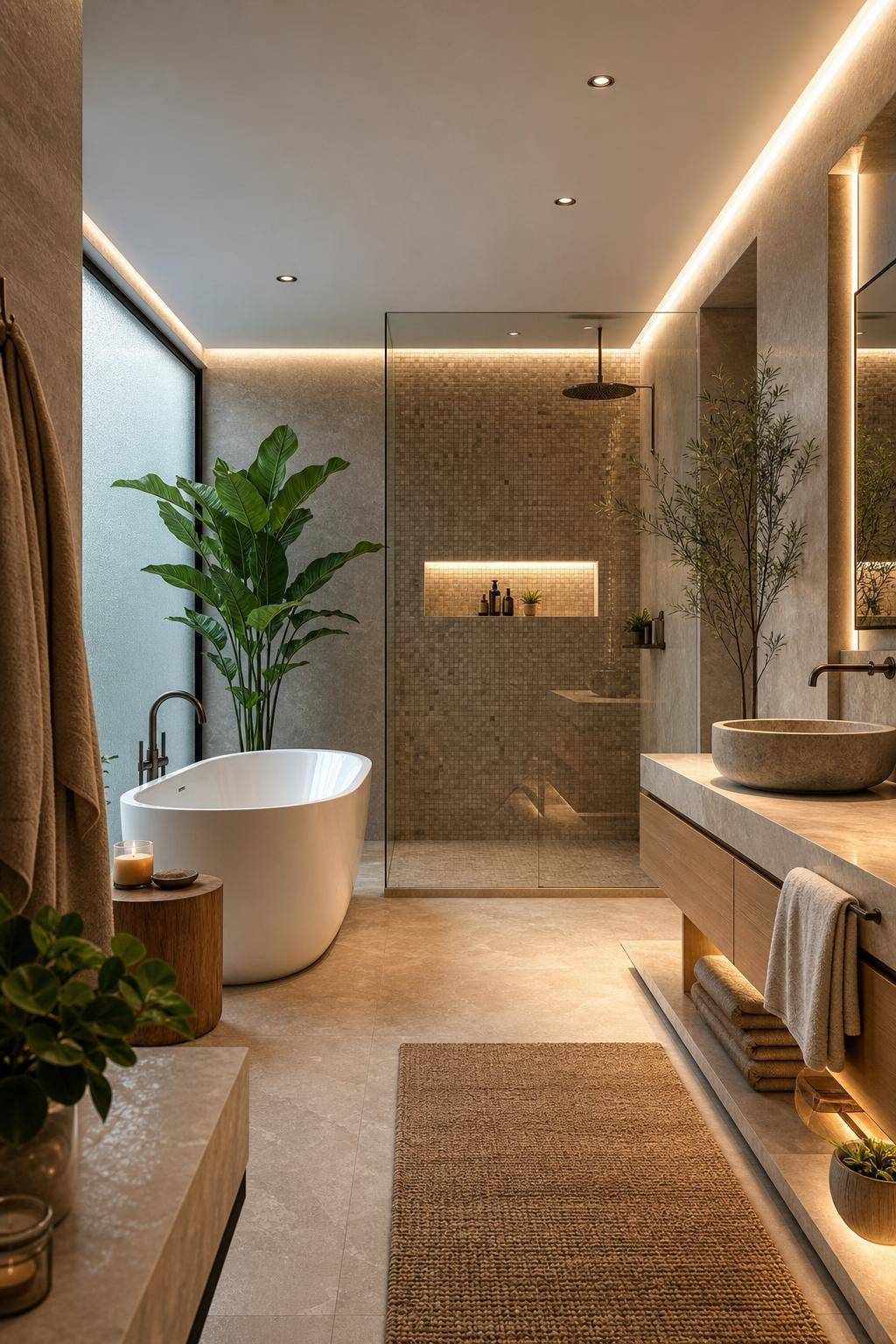 Home Spa gestalten- Installiere dimmbare Lampen für flexible Stimmung
