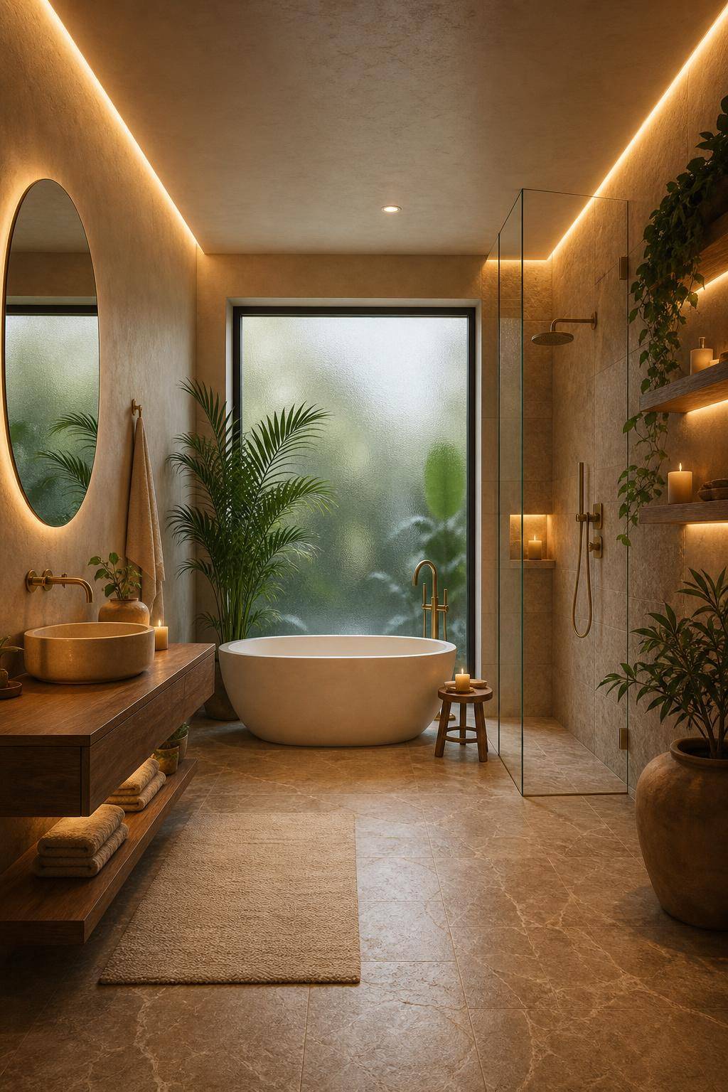 Home Spa gestalten- Setze auf warme, indirekte Beleuchtung