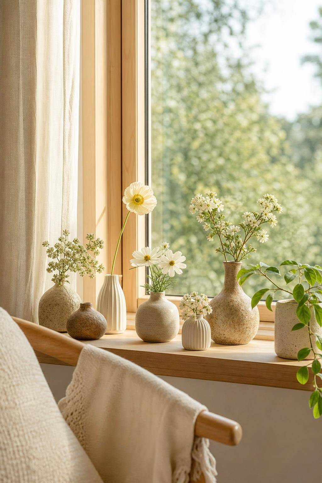 Hygge: Einrichtungsstil- Schmücke Fensterbänke mit Mini-Vasen