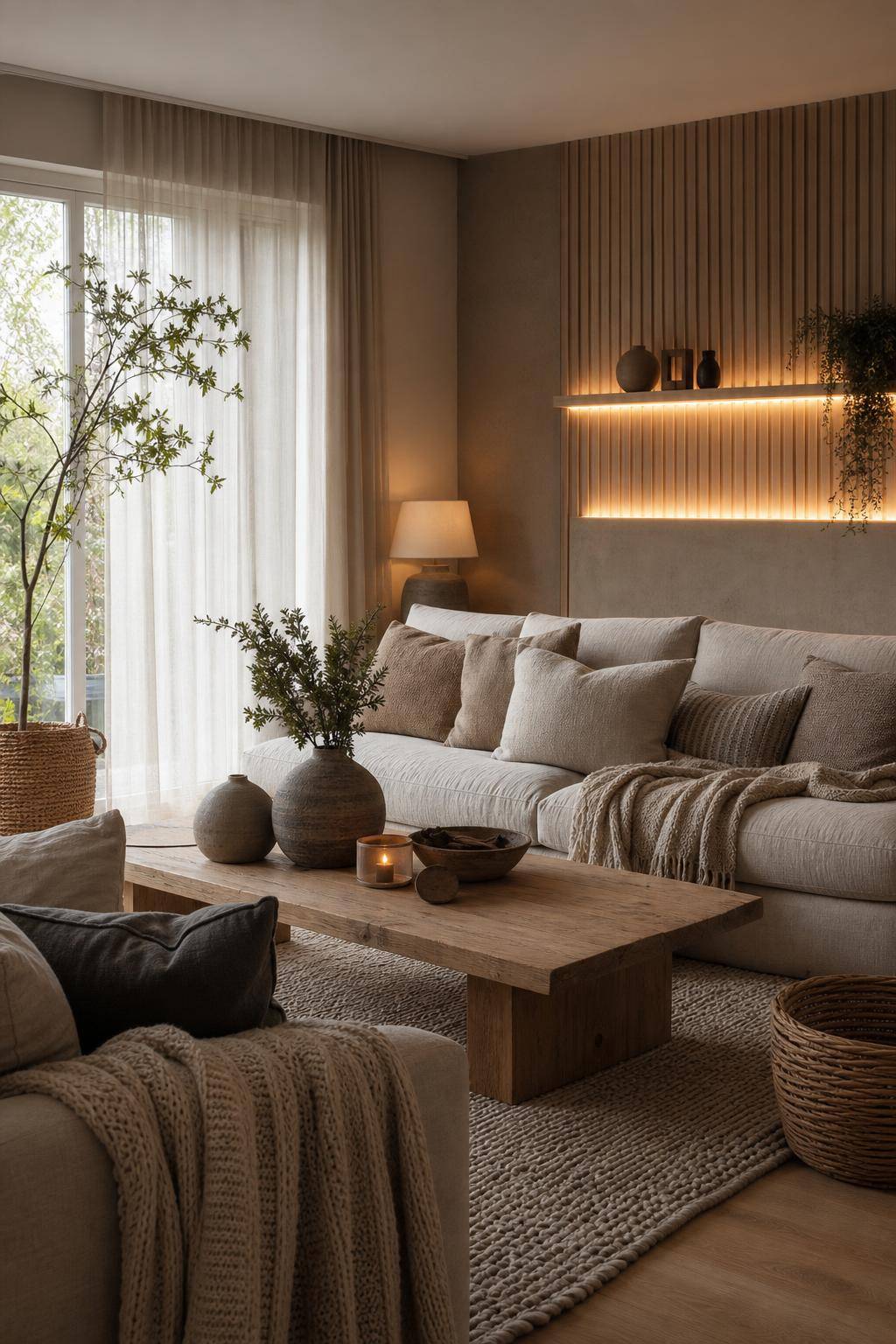 Hygge: Einrichtungsstil- Verwende natürliche Materialien wie Leinen