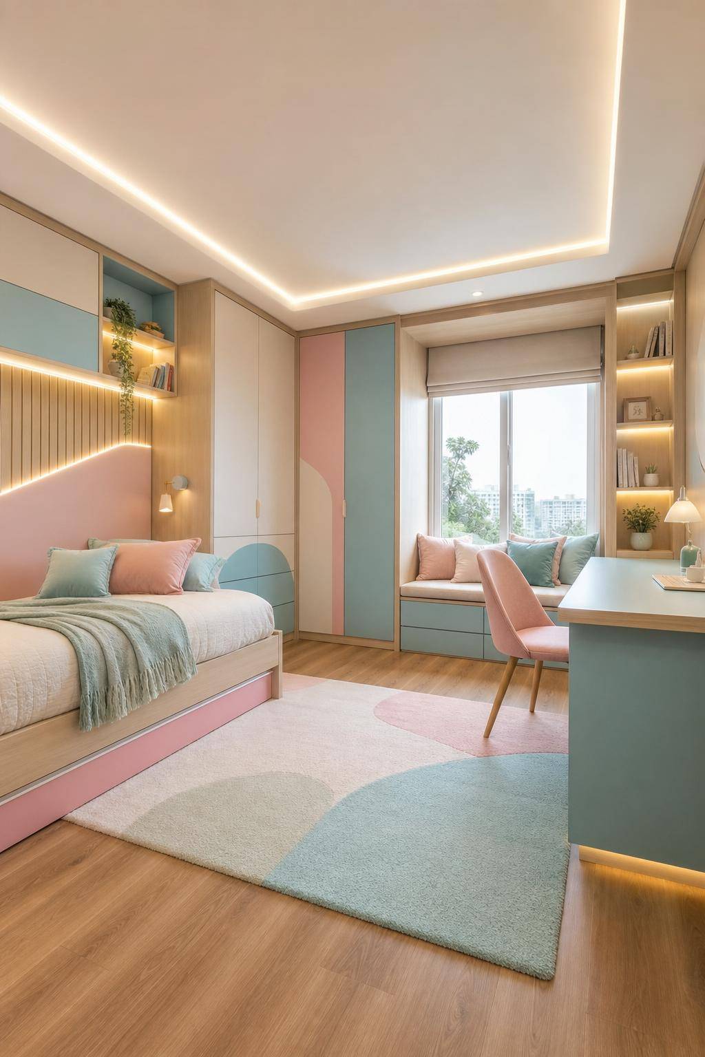 Ideen: Jugendzimmer für Mädchen einrichten- Personalisiere Möbel mit farbigen Klebefolien