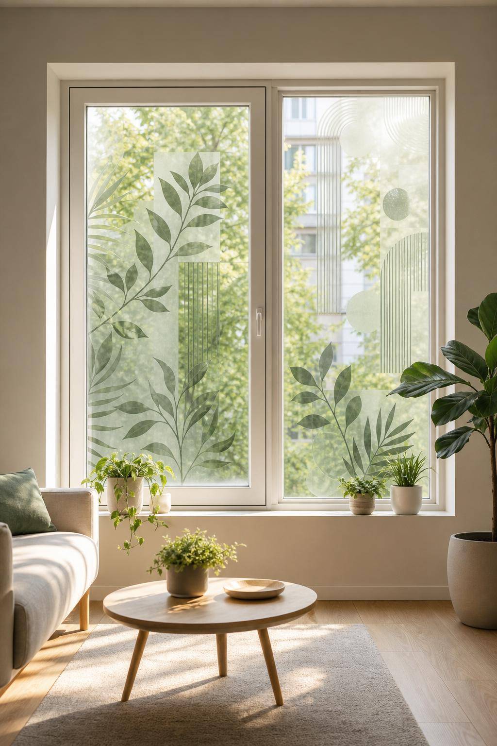 Ideen für Fenster-Deko- Dekoriere das Glas mit ablösbaren Fensterstickern
