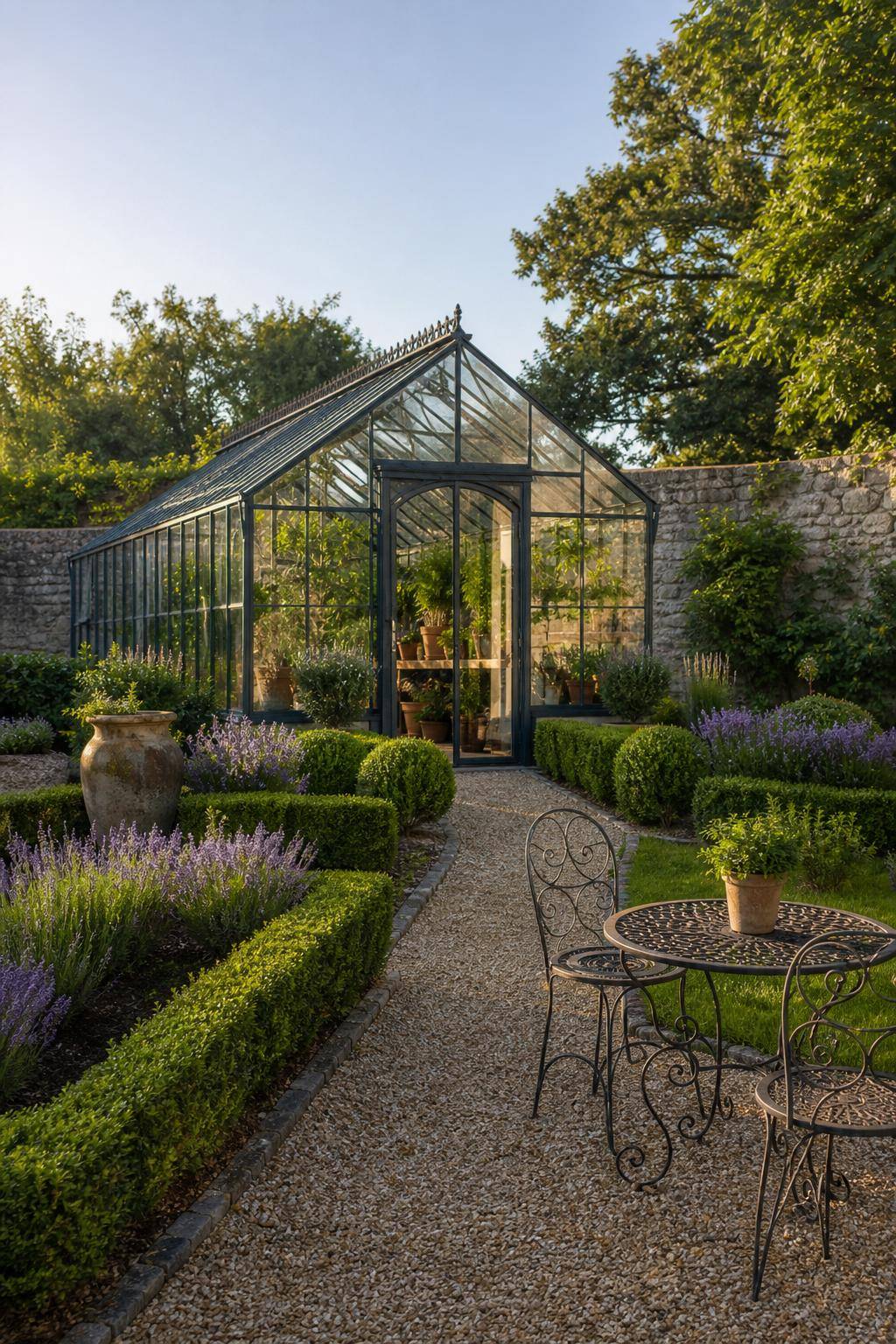 Ideen für Französischen Garten- Baue ein kleines Glashaus