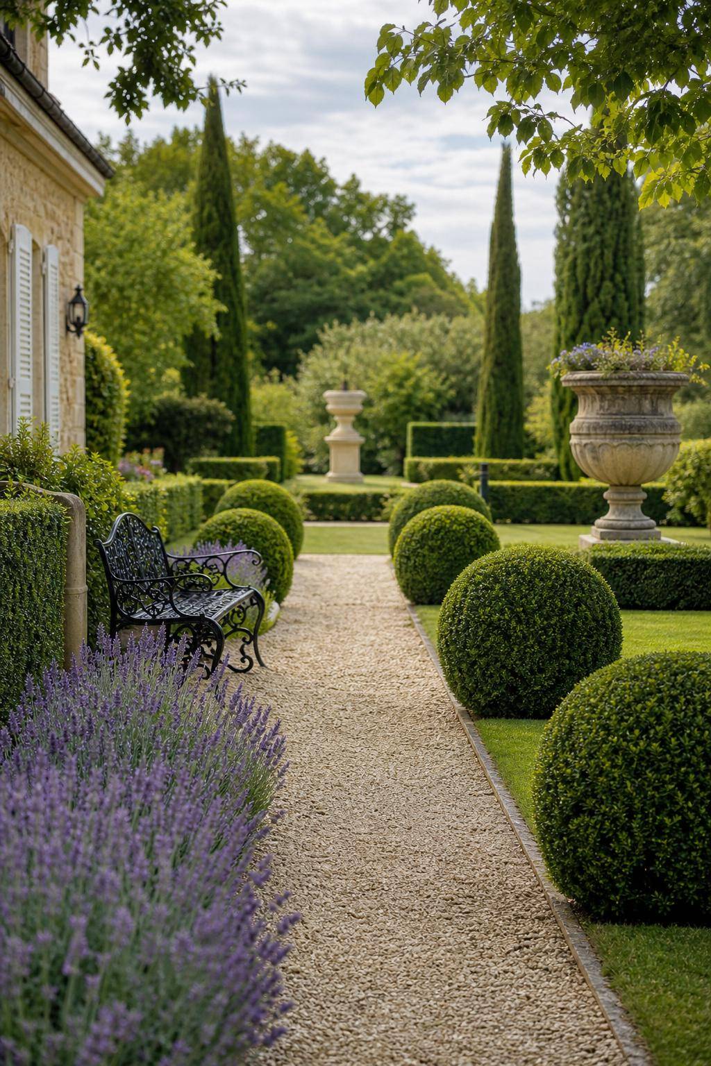 Ideen für Französischen Garten- Gestalte elegante Buchsbaumkugeln